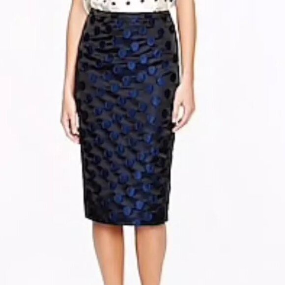 J. Crew Dresses & Skirts - J Crew No 2 Circle Pencil Skirt Polka Dot Sheath